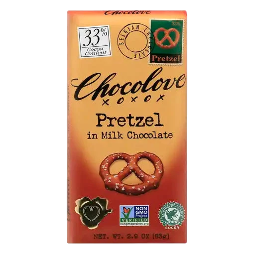 Chocolove Milk Chocolate Bar With Pretzel 83g