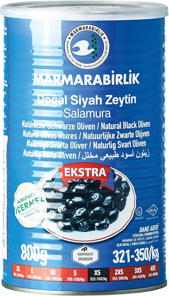 Marmarabirlik Black Olives Ekstra 800 g
