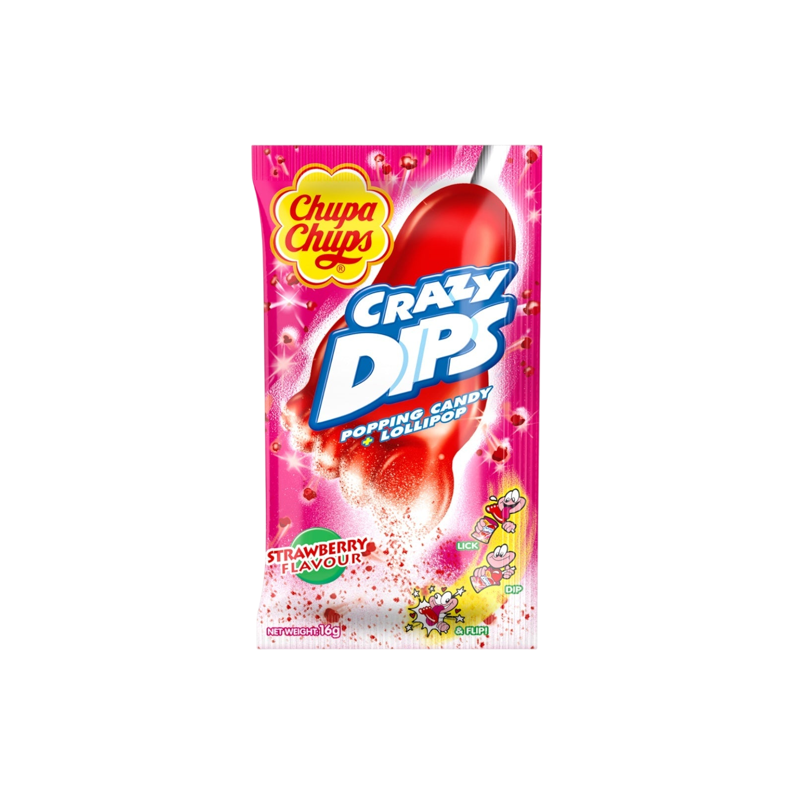 Chupa Chups Crazy Dips Strawberry 14g