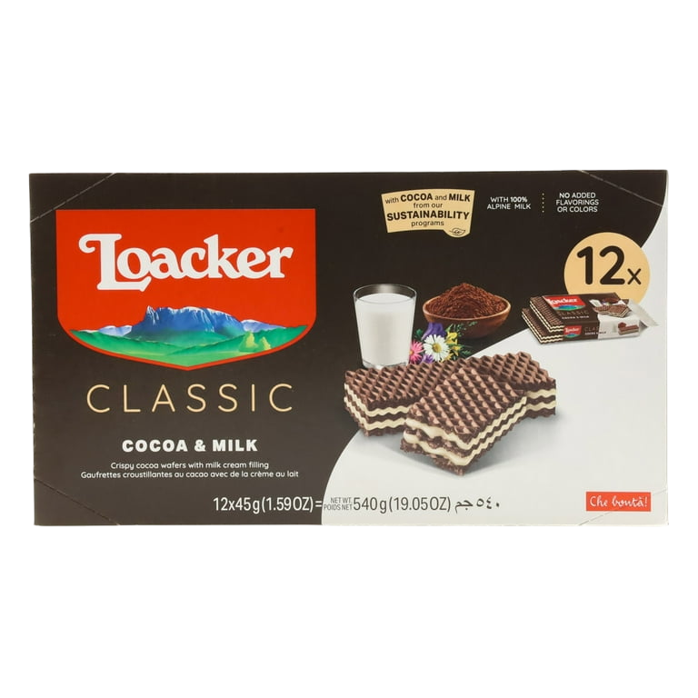 Loacker Wafers Cocoa & Milk 45 g