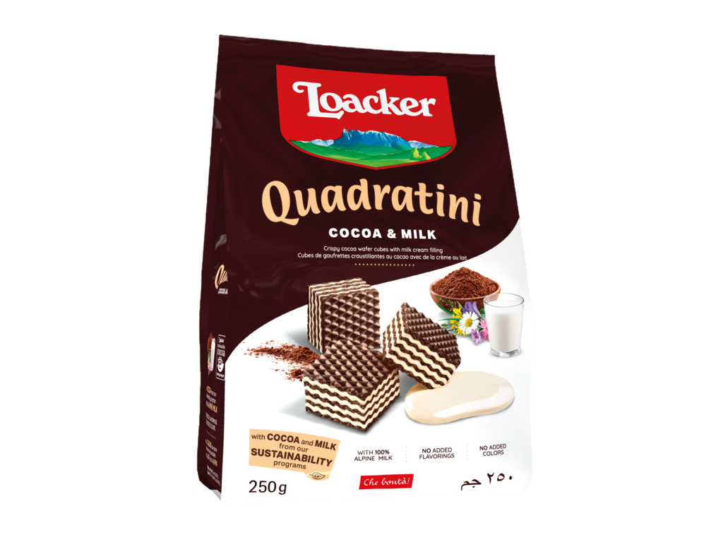 Loacker Quadratini Cocoa & Milk Wafer 500g