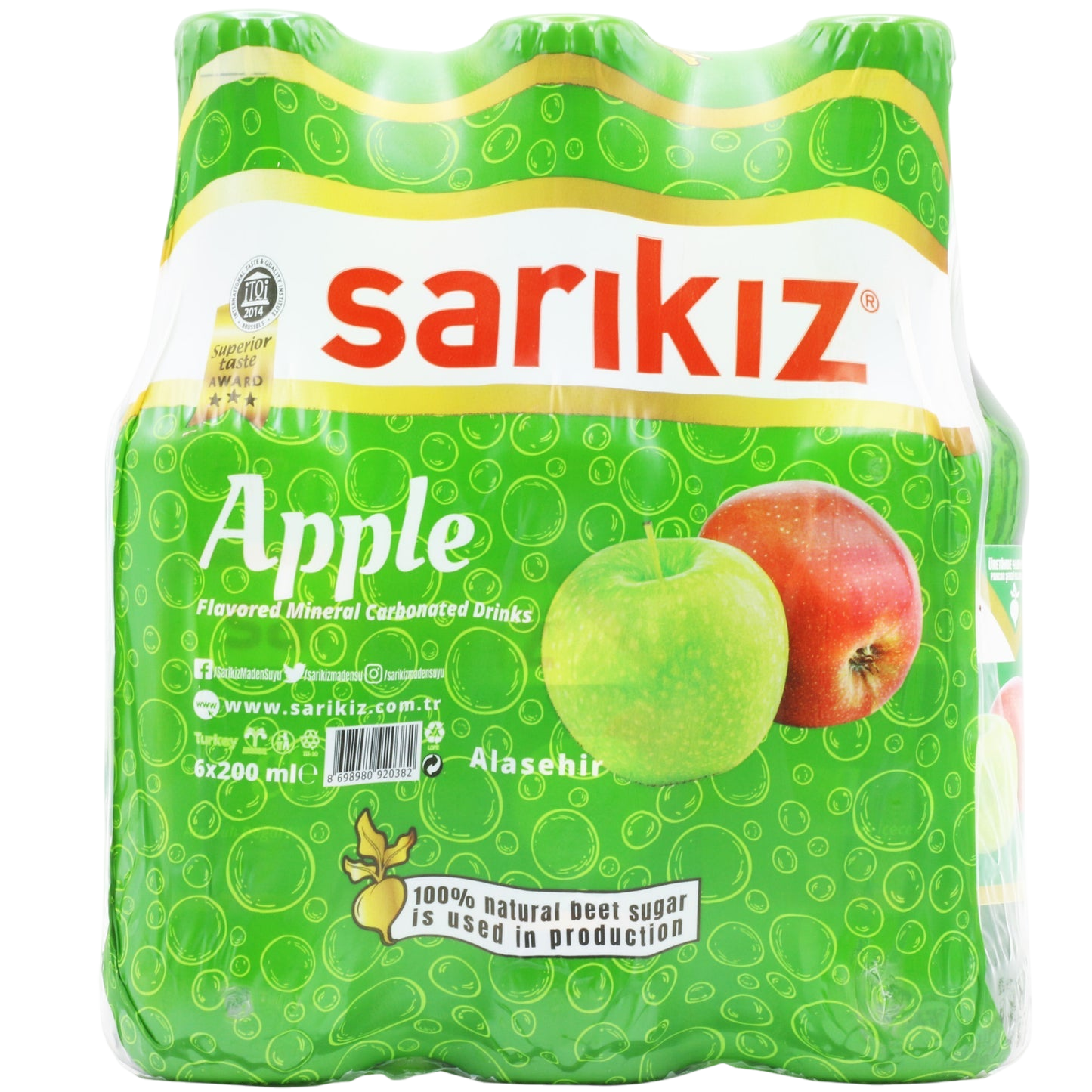 Sarikiz Mineral Water With Apple 6x600ml