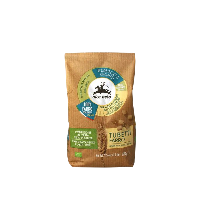 alce nero tubetti farro pasta 500g