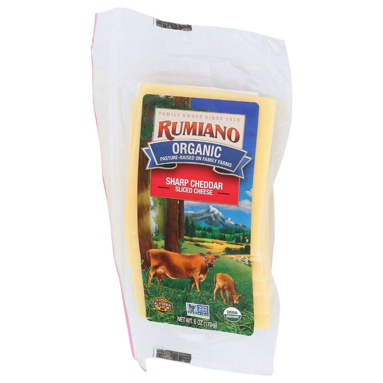 Rumiano Family Organic Sharp Cheddar Cheese Sliced 6.0 oz