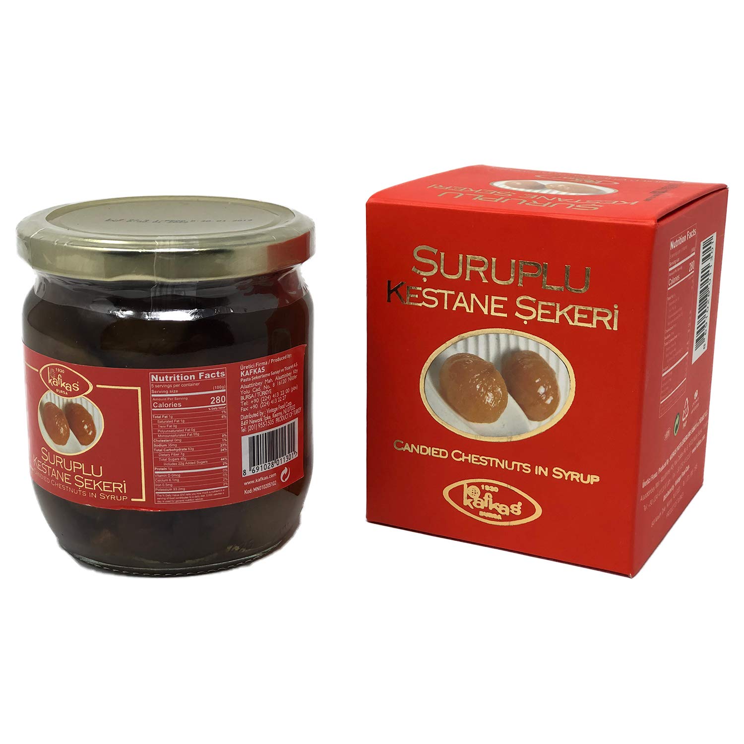 Kafkas Candied Chestnuts 500g
