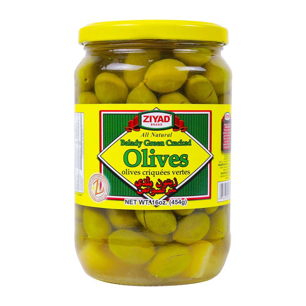 Ziyad Cracked Green Olives 16oz