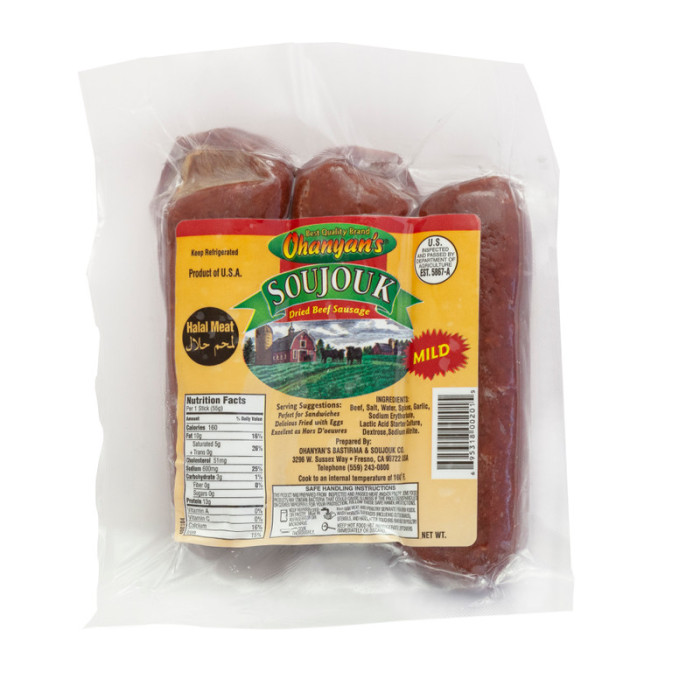 Ohanyan’s Beef Soujouk Mild 1 lb
