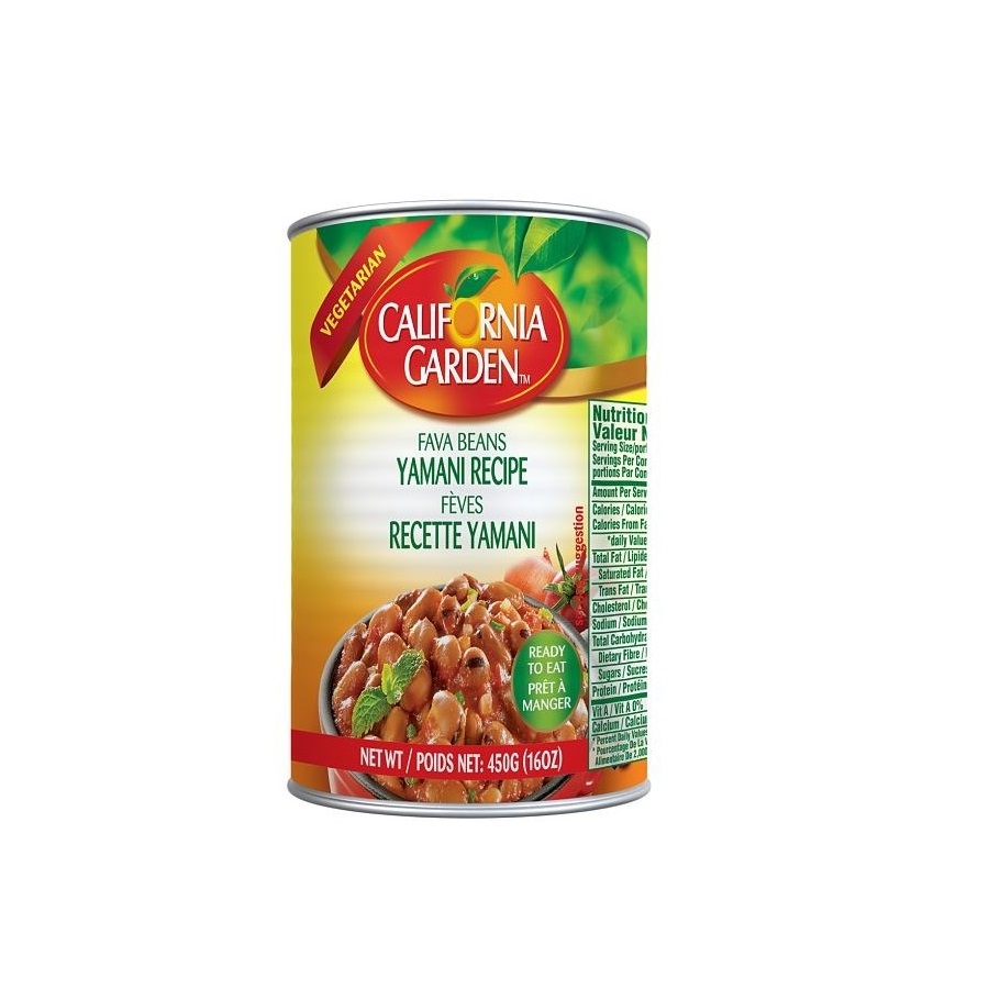 California Gard Fava Beans Yamani Recipe 16oz