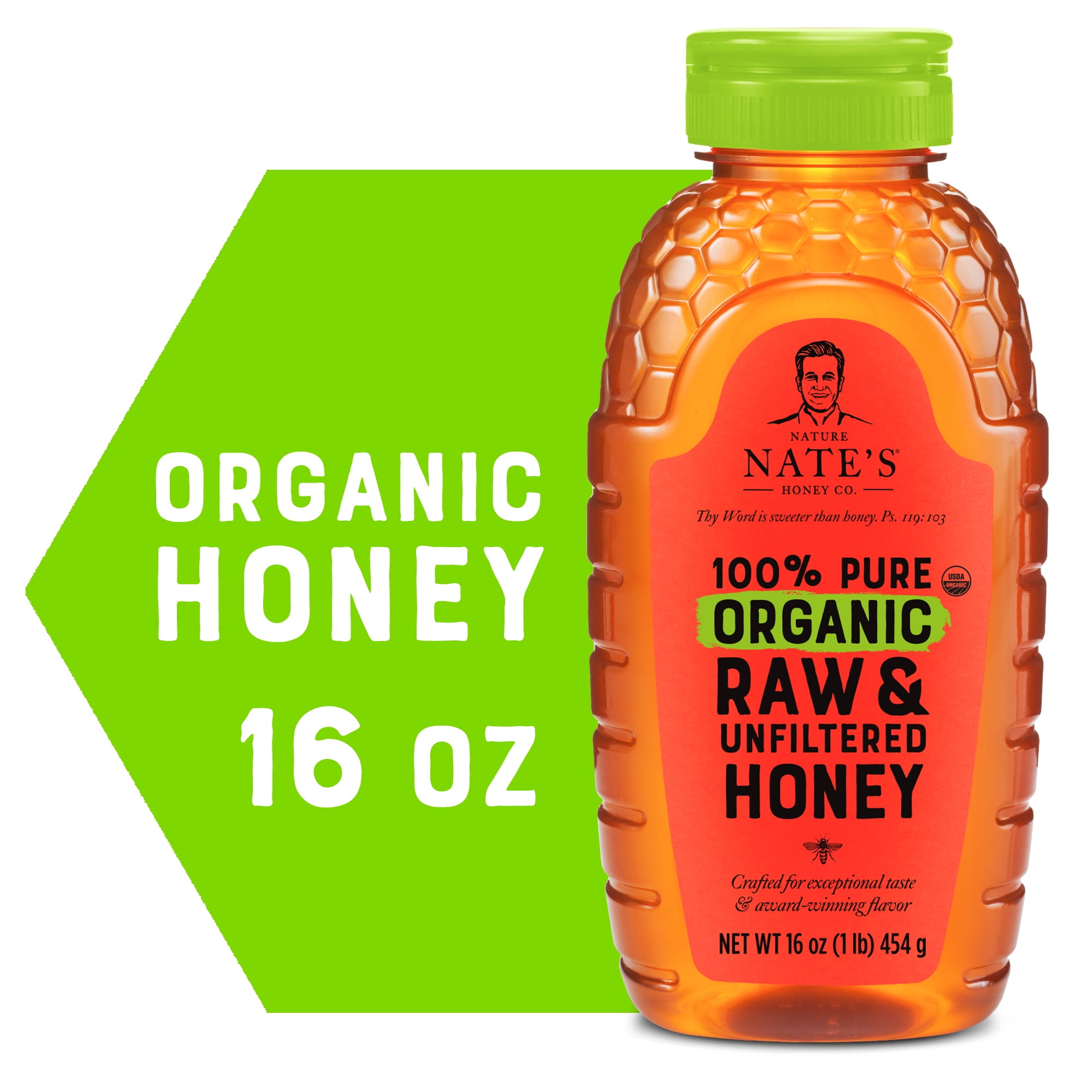 Nature Nate’s Organic Raw & Unfiltered Honey 16oz