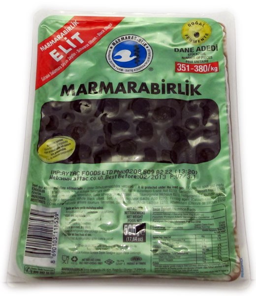 Marmarabirlik Black Olives Elit 500g