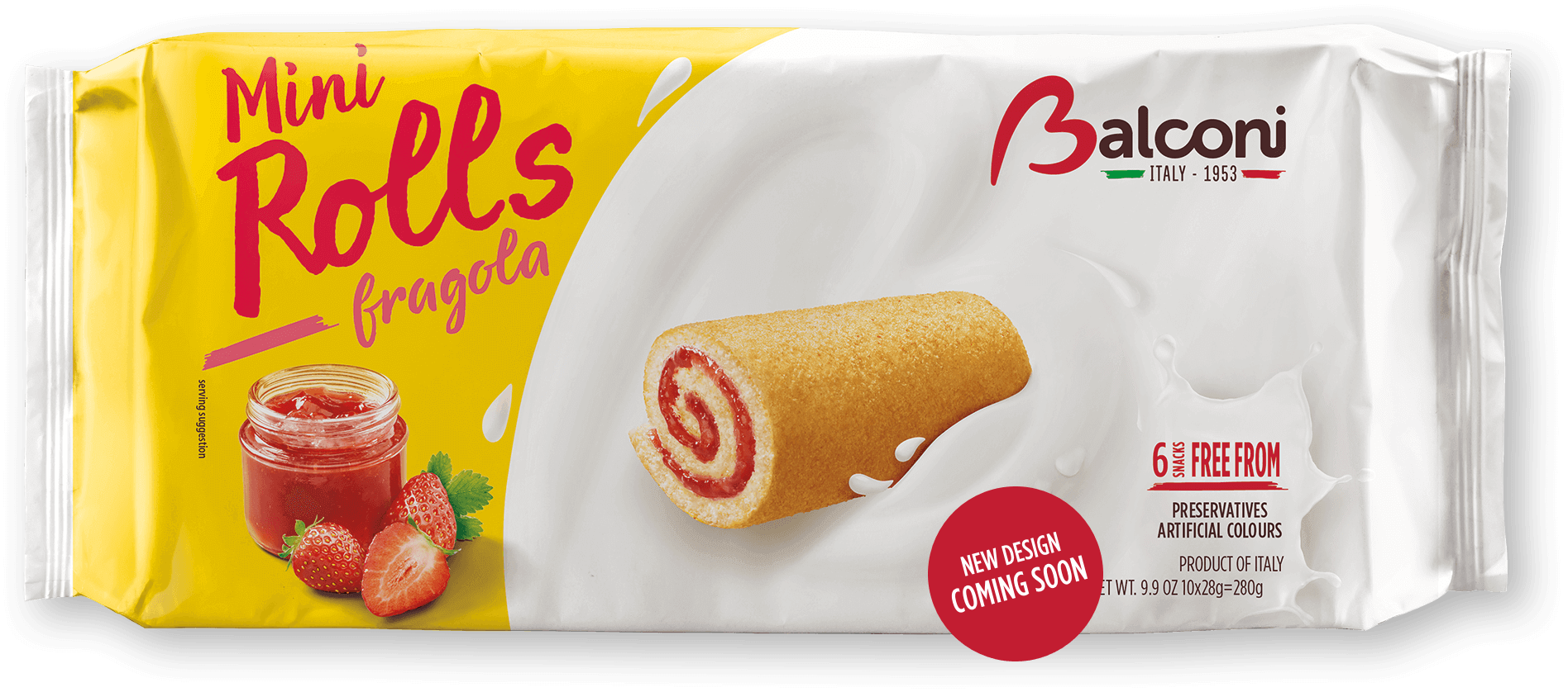 Balconi Mini Rolls Strawberry 180g