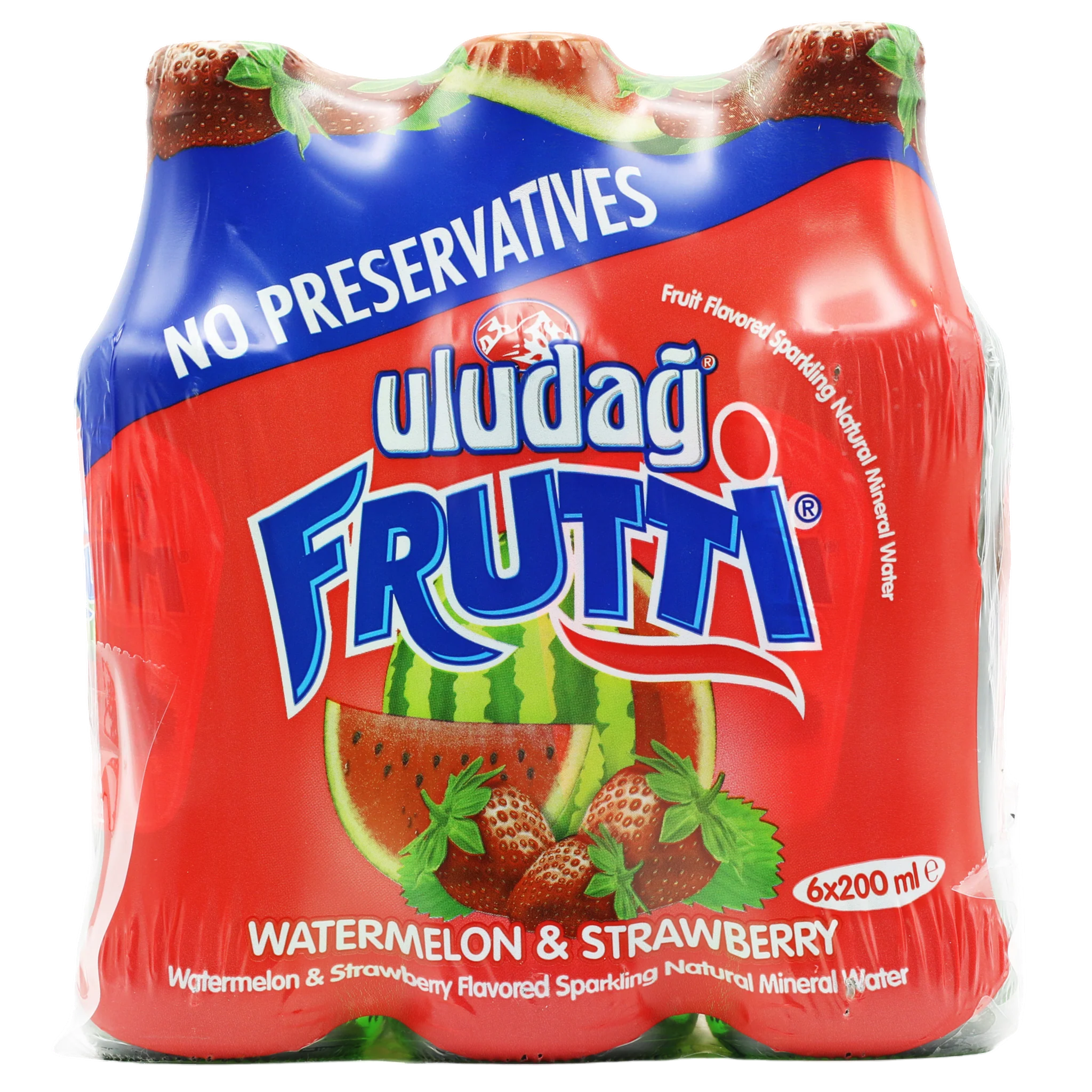 Uludag Mineral Water With Strawberry Melon Flavor 6x200ml