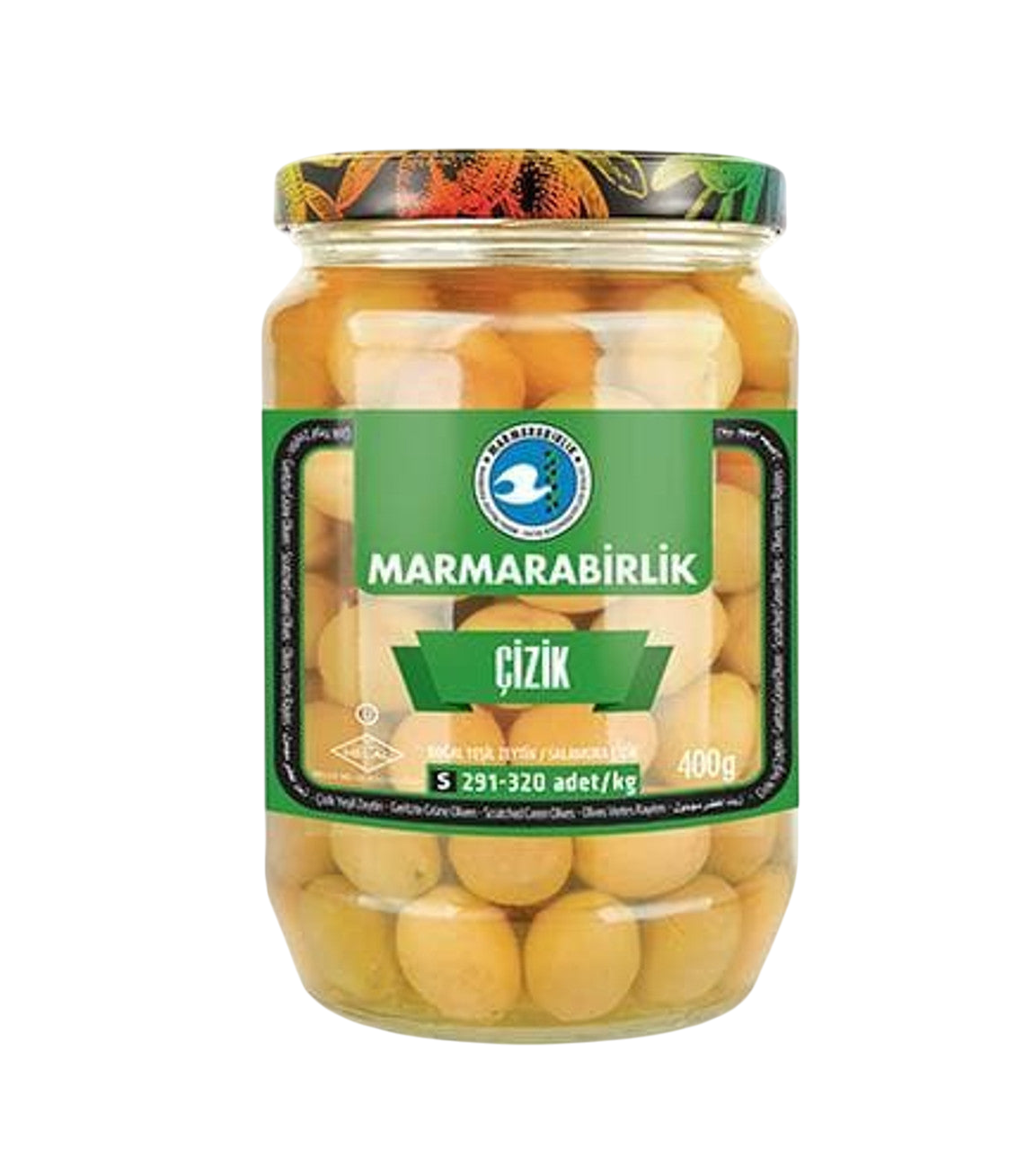 Marmarabirlik Scratched Green Olives 400g